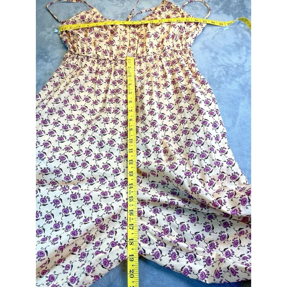 Tory Burch NEW spaghetti strap summer jumpsuit boho cottagecore tie belt Large